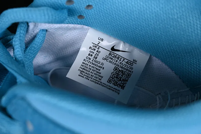 All categories Nk SB Dunk series Nk SB Dunk Low low-top sneakers K version NK SB Dunk Low Pro sky blue imitation wool low-top casual sneakers BQ6817-400